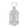 DecMode 7"W, 14"H Vintage Lantern, White, 1 - Piece