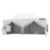 VEVOR 10x20 FT Pop up Canopy with Removable Sidewalls, Instant Canopies Portable Gazebo & Wheeled Bag, UV Resistant Waterproof, Enclosed Canopy Tent f