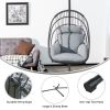 Hanging Folding Egg Chair with Stand Soft Cushion Pillow Swing Hammock