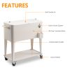 80Qt White Box White Square Foot Tube With Drain Pipe Freezer Incubator