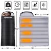 ANTARCTICA GEAR Heated Sleeping Bag, 5pcs Heating Areas Sleeping Bags 3 Adjustable Heating Levels Cold Weather Sleeping Bag For All Season Hiking & Ca