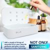 Manicure Pedicure UV Sanitizer Box Compact UVC Light Cleaning Portable Nail Tool Cleaning Machine Multi Functional Equipment for Professional Disinfec