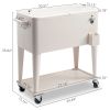 80Qt White Box White Square Foot Tube With Drain Pipe Freezer Incubator