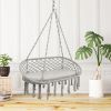 2 Person Hanging Hammock Chair with Cushion Macrame Swing