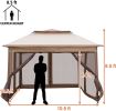 Bosonshop 10.5' x 10.5' Pop Up Canopy Gazebos Tent with Mesh Sidewall Height Adjustable Outdoor Party Tent