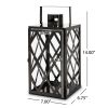 Farnsworth Stainless Steel Outdoor 14" Lantern, Black