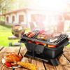 Heavy Duty Cast Iron Tabletop BBQ Grill Stove for Camping Picnic