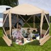 11.5 X 11.5 FT Pop-up Screen House Tent with Portable Carrying Bag