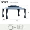 Double Roof Sunshade Gazebos (Powder Coated)-kk outdoor