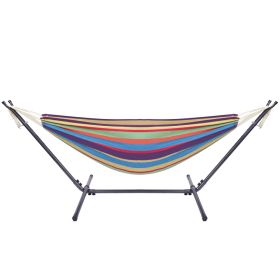 Free shipping  Hammock & Steel Frame Stand Swing Chair Home/Outdoor Backyard Garden Camp Sleep YJ (Type: picture)