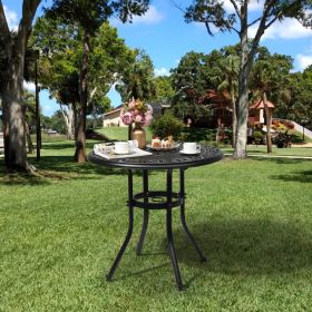 32*32*29" Outdoor Cast Aluminum Round Dining Table (Color: As shown)