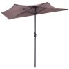 9 Feet Patio Bistro Half Round Umbrella without Weight Base