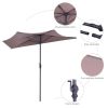 9 Feet Patio Bistro Half Round Umbrella without Weight Base