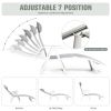 Adjustable Outdoor Lightweight Folding Chaise Lounge Chair with Pillow