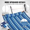 VEVOR Two Person Hammock with Stand Included, Double Hammock with Curved Spreader Bar and Detachable Pillow and Portable Carrying Bag, Perfect for Out