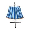 VEVOR Two Person Hammock with Stand Included, Double Hammock with Curved Spreader Bar and Detachable Pillow and Portable Carrying Bag, Perfect for Out