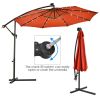 10 Feet Patio Umbrella with Crank and Solar LED Lights