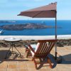 9 Feet Patio Bistro Half Round Umbrella without Weight Base