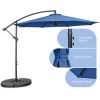 10 Feet Offset Umbrella with 8 Ribs Cantilever and Cross Base