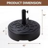 Water or Sand Fillable Mobile Patio Umbrella Base for Outdoor