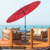 9 Feet Round Patio Umbrella with 18 Fiberglass Ribs