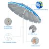 8 Feet Portable Beach Umbrella with Sand Anchor and Tilt Mechanism