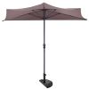 9 Feet Patio Bistro Half Round Umbrella without Weight Base