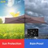 9 Feet Patio Bistro Half Round Umbrella without Weight Base