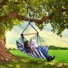 Hammock Hanging Chair Canvas Porch Patio Swing Seat Portable Camping Rope Seat