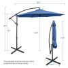 10 Feet Offset Umbrella with 8 Ribs Cantilever and Cross Base