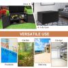 88 Gallon Garden Patio Rattan Storage Container Box