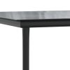 Patio Dining Table Black 63"x31.5"x29.1" Steel and Tempered Glass